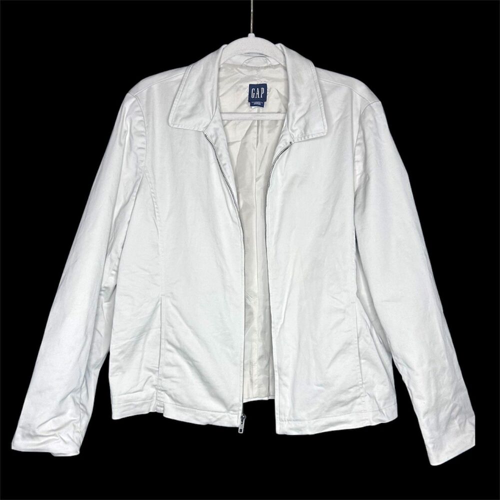 GAP Womens Tan Vintage Full Zip Jacket Lightweight 90s/00s Utility Cotton Sz L
